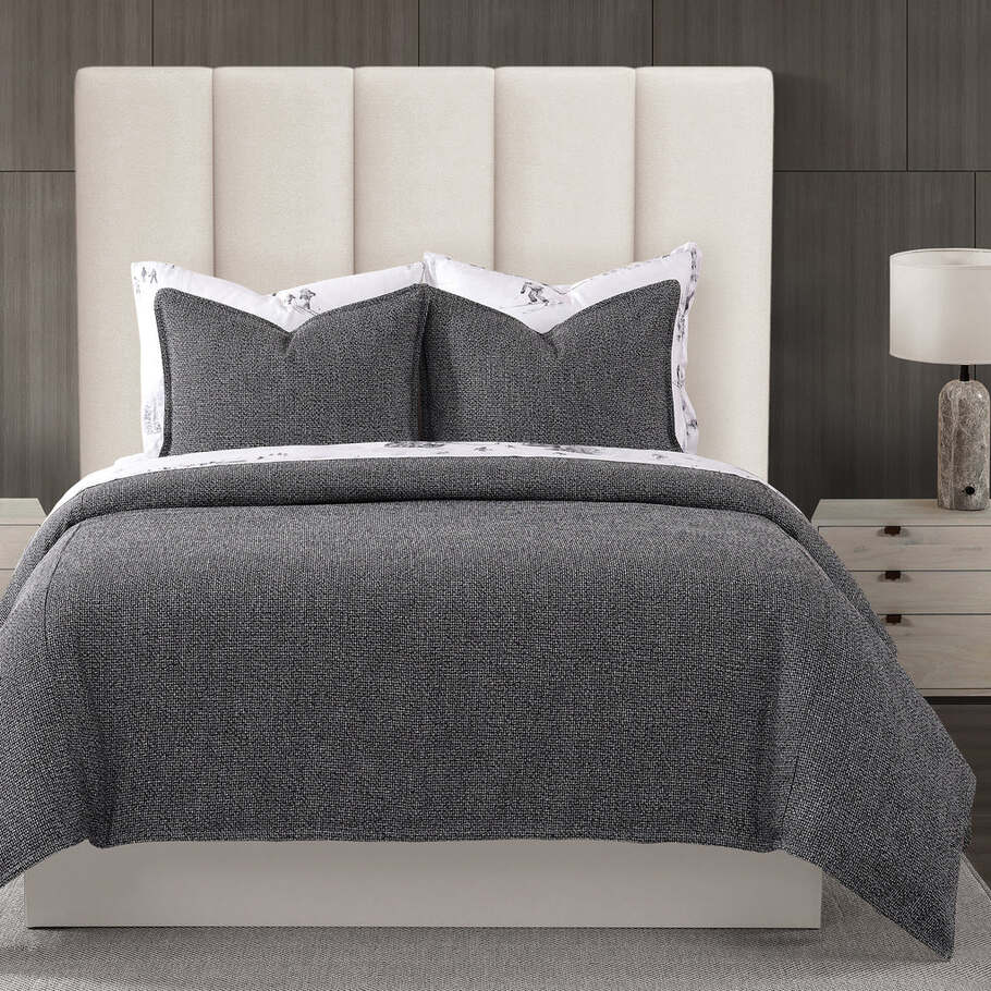 Parure de lit en tweed noir